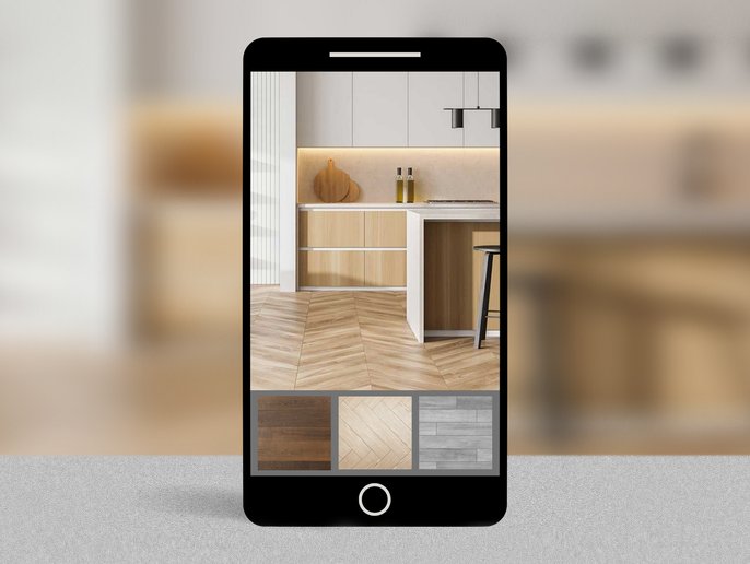 Visualize Home Floor Covering and Polson Stone and Tile products in your room